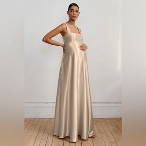 Jenny Yoo Ariana Maternity Gown - Pale Gold Size 2